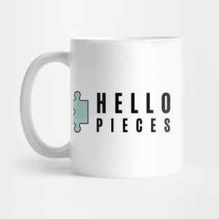 Hello Pieces- Standard Black Mug